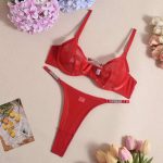 A Must-have Russian Erotic Lingerie Set Featuring Three-point Halter Steel Ring Mesh and Revealing Breasts - 图片 4