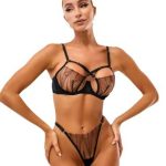 European and American Bestsellers of Sexy and Romantic Lingerie, Cross-laced Lace Bra Set, Anti-sagging Sexy Lingerie Set - 图片 4