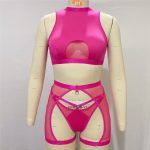 A New Black Undergarment Without Underwire, See-through Bra and Sexy Undergarment Set of Three Pieces From Europe and America - 图片 4