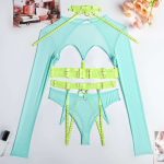 A Must-have Three-piece Set of Sexy Undergarments with Straps, Necklaces and Waist Belts in the European and American Style - 图片 4