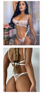 European and American Sex Lingerie Internet Celebrity Three-point Steel Ring Sexy Mesh See-through Lace Sexy Lingerie Set - 图片 4