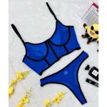 A Popular European and American Sex Lingerie Set Featuring Lace Mesh Fabric Transparency and Gathering Sexiness - 图片 4