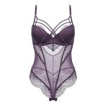 A Popular French Sexy Jumpsuit From Europe and America, a Seductive Transparent Lace Mesh Tight Sexy Jumpsuit - 图片 4