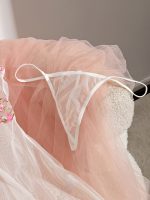 Floral See Through Sexy Slip Dress Mesh Cute Girls Sexy Nightwear Sleep Nightdress Lingerie Dress Set - 图片 4