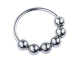 Six Beads Spike Metal Penis Ring Male Toy Male Delayed Ejaculation Stainless Steel Penis Ring Glans Stimulation Increase Orgasm - 图片 4