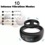 Adult Penis Ring Vibrator Male Delay Ejaculation Clitoris Cock Ring Couple Sex Shop Sex Toys for Men - 图片 4
