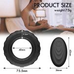 Silicone Delay Ejaculation Magnetic Male Big Black Rubber Penis Ring Vibrator for Men Vibrating Cock Ring - 图片 4