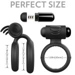 Cock Penis Ring Vibrator Silicone Rubber Male Products Strong Vibration Delay Ejaculation Cock Ring for Men Adult Sex Toy - 图片 4