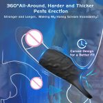 Dropshipping Vibrating Penis Ring Lasting Enlarge Cock Stimulate Massage Clitoris for Woman Men G Spot Vibrator - 图片 4