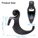 Remote Control Snail Cock Ring With Clit Stimulator Silicone Vibrating Penis Ring Vibrator Male Sex Toy for Men Couples - 图片 4
