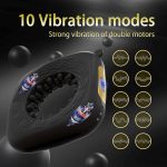 2025 New Style 10 Vibration Frequencies Delay Ejaculation Penis Rings Vibrator Silicone Lock Ring for Man - 图片 4