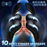 Xx Hot Training Male Masturbator 10 Finger Massage Tapping Vibrating Glans Stimulator Adult Sax Toys for Man - 图片 4
