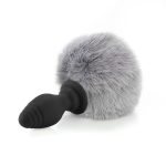 Silicone Anal Plug Plush Rabbit Tail Panties Sex Toy for Women - 图片 4