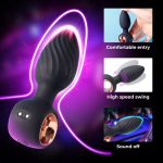 360 Remote Control Silicone Butt Plug 10 Frequency Vibrator Sexy Toy Anal Dildo Adult Sex Anal Plug for Men Woman - 图片 4