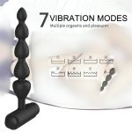 Amazon Hot Sale Prostate Massage Anal Sex Toys Anal Vibrator Butt Plug 7 Mode Silicone Anal Beads Sex Toys for Men Sex Products - 图片 4