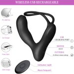 Powerful Vibrating Double Rings Cock Ring Male Longer Lasting Erection Enhancing Female Clit Stimulate Sex Toys Adult Couple - 图片 4