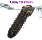 Penis Extender Delay Ejaculation Reusable Penis Condoms Dick Sleeve Silicone Glans Cover Enlargement Men Penis Cover - 图片 4