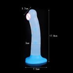 New TPE Dildo Transparent Suction Cup Anal Plug Masturbation Device Confetti Clear Dildo Best Adult Sex Toys for Women - 图片 4