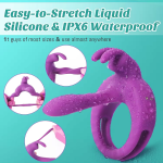 APP Vibrating Orgasm Penis Stimulation Male Delay Ejaculation Penis Rings Delay Ejaculation Cock Ring Vibrator Sex Toys for Men - 图片 4