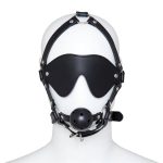 Blindfold Harness and Ball Gag | Adjusts to Fit Most Head Sizes | Soft and Lightweight BDSM Accessory for Men, Women, and Couple - 图片 4
