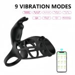 Wholesale Delayed Ejaculation Silicone Penis Ring APP Control Massager Vibrating Penis Ring Adult Male Sex Toys - 图片 4