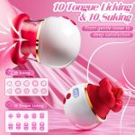 LetRock 5 in 1 Sucking Vibrator Rose Sex Toy Clit Nipple Massage Products LED Screen Adult Toys Sex Toy Box for Women - 图片 4