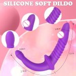 Good Quality XX Hot Sax Toys for Man Dual Ended Strap-On Silicone Dildos Realistic Wearable Dildos for Women Lesbian - 图片 4
