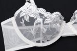 Sweet Adult White Embroidery Floral Cute Lingerie Set Underwire Bra With Adjustable Strap Panty Brief Set for Nightwear - 图片 4