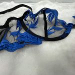 Mature Ladies Sexy Blue Lace Inner Wear Underwear Lingerie Nightwear - 图片 4