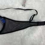 Pretty Blue Floral Embroidery Striking Black Mesh Bra and Thong Set Sexy Underwear with Light Lace Decoration - 图片 4