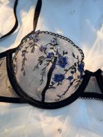 Women Sexy Embroidered Flower Sweet Mesh Lingerie Set Transparent Bra Set Sexy Women Lingerie Set - 图片 4