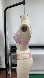 Women's Sexy Floral Embroidered Lace Underwire Push-Up Lingerie Set Women's Summer Style Jersey Fabric Thin Underwear - 图片 4