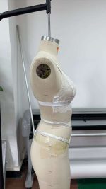 Women's Three-Point Hollow Cross Strap Lace-up Push-Up Bra Set Sexy Thin Floral Pattern Nightwear Transparent Jersey - 图片 4