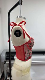 Women's Sexy Lace Hollow Fishbone Embroidery Body Shaping Bra & Brief Sets Temptation Sling Waist Logo Pure Desire Underwear - 图片 4