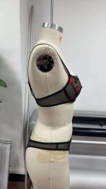 Women's Mesh Embroidery Flower Hollow Out Sexy Bra Set Anti-Sagging Anti-Slip Lingerie Temptation Briefs Hot-Selling - 图片 4