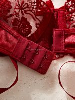 Women's Sexy Lingerie Set with Underwire Bra Featuring Logo on Waist to Prevent Sagging - 图片 4