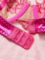 European and American Floral Embroidery Sexy Lingerie Set Strapless Bra with Lace and Jersey Fabric Pure Desire ODM Supply - 图片 4