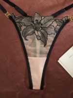 Ultra-Thin Sexy Lace Push-Up Underwear Set with Three-Point Black Lace Embroidery Featuring a Logo on the Waist - 图片 4