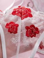 Wholesale Young Lady Fancy Push up Embroidered See Through Bra Top Sexy Bandage Erotica Bra Panty Set - 图片 4