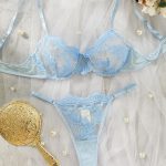 High Quality Women's Sexy Lingerie Set Embroidered Floral Erotic Underwear with Lace Bra for Summer - 图片 4