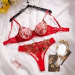 Factory Hot Sale Women's Sexy Bikini Set Eyelash Black Lace Bra Thongs Erotic Lingerie for Summer - 图片 4