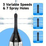 400ml Automatic Electric Enema Bulb Silicone Enema Douche 7 Spray Holes Colon Cleaning Cleaner Anti-back Flow Irrigation - 图片 4
