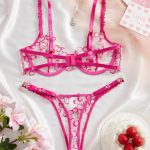 Wholesale Hot Sale Sexy Three Piece Set for Women Black Eyelash Lingerie Bikini Bra and Thongs-for Summer - 图片 4