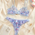 Women's Sexy Three-Piece Black Lace Bikini Set Hot Fashion Hot Sale Eyelash Bra Thongs Summer Erotic Lingerie - 图片 4