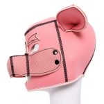PU Leather Pig Hood,Head Harness Blindfold Role Play Sex Toys,Headgear Leather Costume Bondage - 图片 4