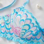 Manufacturers Women Sexy Floral Satin Lace Lingerie Set Sexy Push-up Bralette and Panty Perspective See-Through Underwear Set - 图片 4