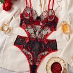 2025 Hot Sale Sexy Lingerie for Fine Women Embroidery Fairy Exotic Sets Sensual Fantasy Lace Outfits Open Front Lingerie Set - 图片 4