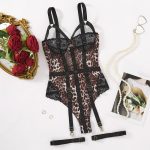 Hot Sale Custom Sexy One-Piece Open Jumpsuits Transparent Lace Hollowed-Out Underwear for Women Made From Jersey Fabric - 图片 4