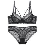 Madam Sexy Ultra-Thin Set for Women Lingerie Bra with Hollow See-Through Mesh Lace Decoration for Summer - 图片 4