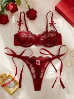 Women Babydoll Lingerie Sets Plus Size Underwear Set Adult Naughty Bra Briefs 2 Piece Sexy Lace Female Erotic Clothing - 图片 4